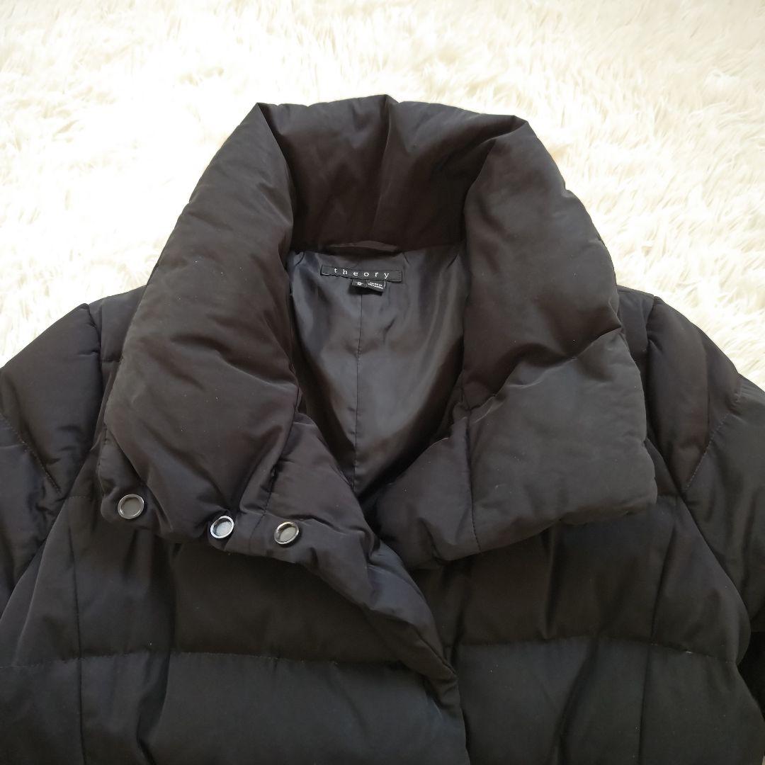【美品✨】theory セオリー ロングダウンコート Aライン M ブラック