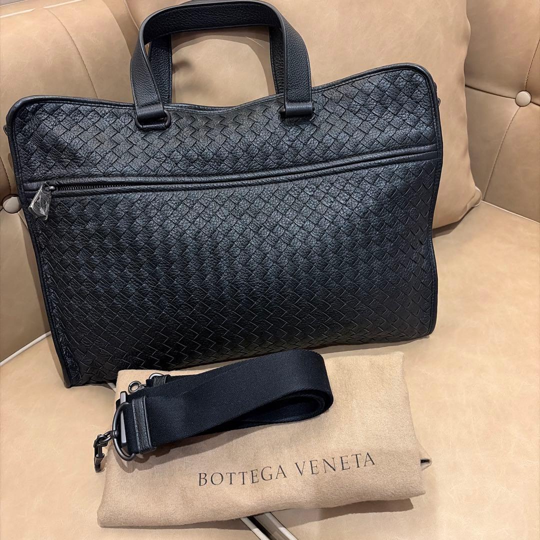 未使用★Bottega Veneta ブラック ビジネスバッグ