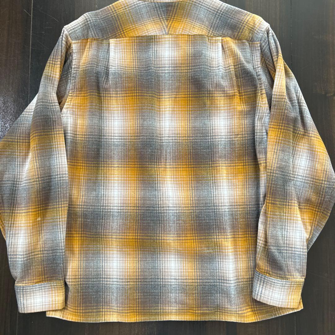 ペンドルトン　グレー　ベージュ　イエロー　ホワイト　ボードシャツ　オープンカラー