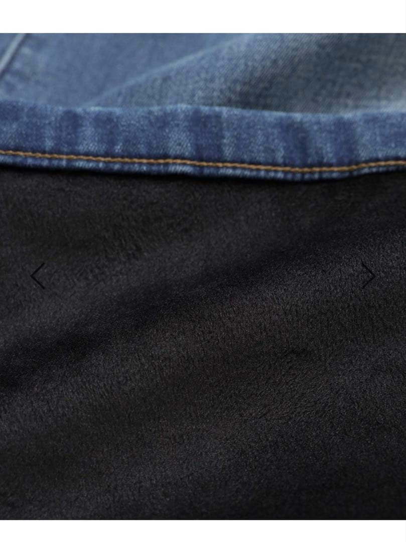 バンヤードストーム　裏起毛ワイドデニムパンツ