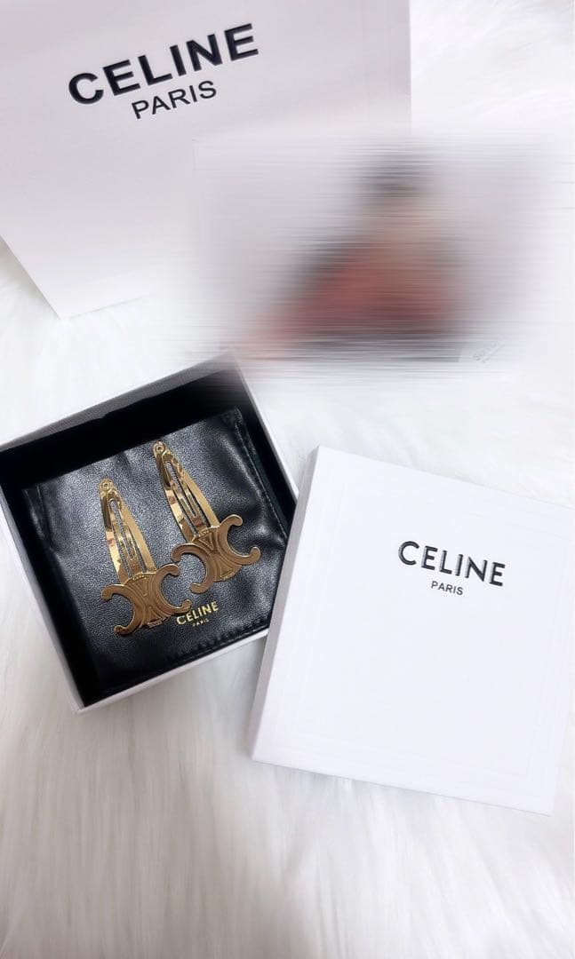 CELINE ゴールド ヘアピン