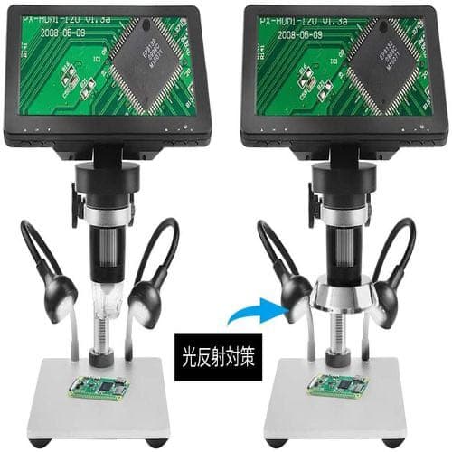 デジタル顕微鏡 マイクロスコープ USB顕微鏡 最大倍率1200X LEDライト