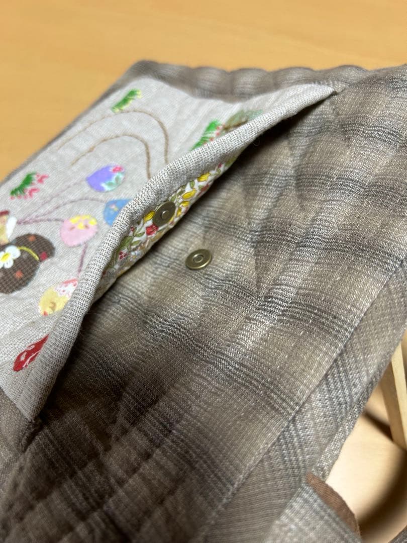 スーちゃんパッチワークバッグ　裏面ポケット付き