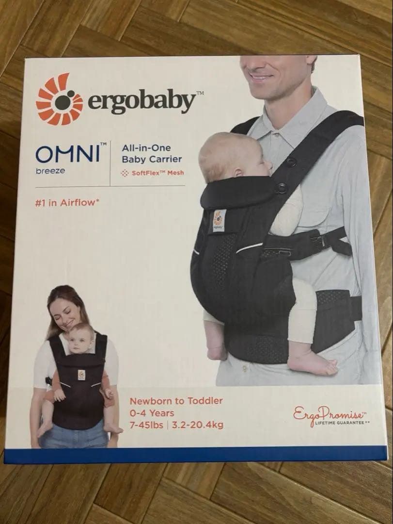 【超美品】エルゴベビー オムニブリーズOMNI Breeze 抱っこ紐　ブラック