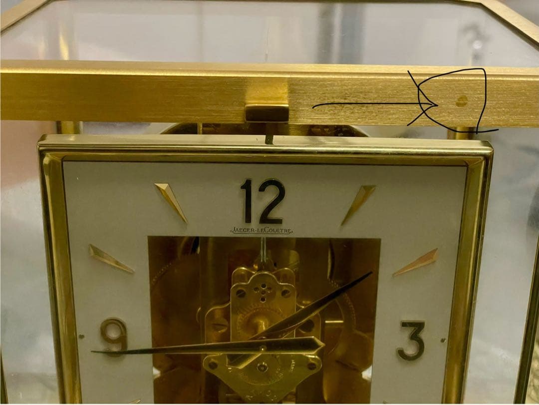 ジャガールクルト アトモス置 時計空気時計 現状品（止まっています）