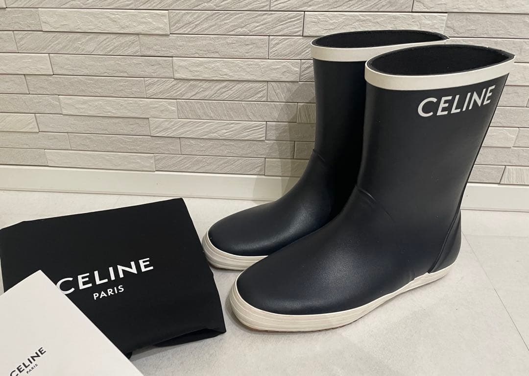 美品　CELINEセリーヌ　レインブーツ