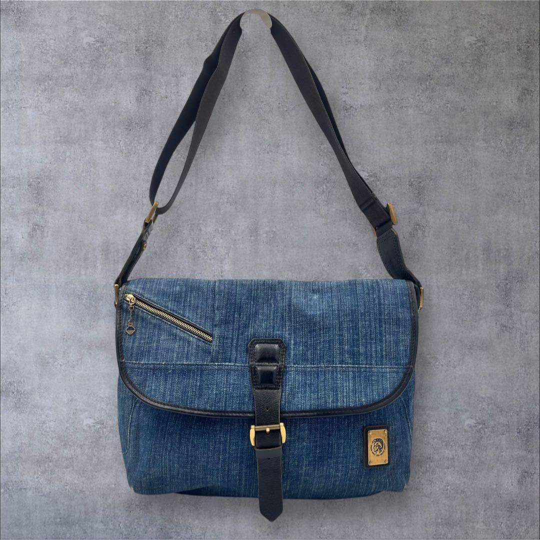 【希少】DIESEL デニム ショルダーバッグ メッセンジャーバッグ