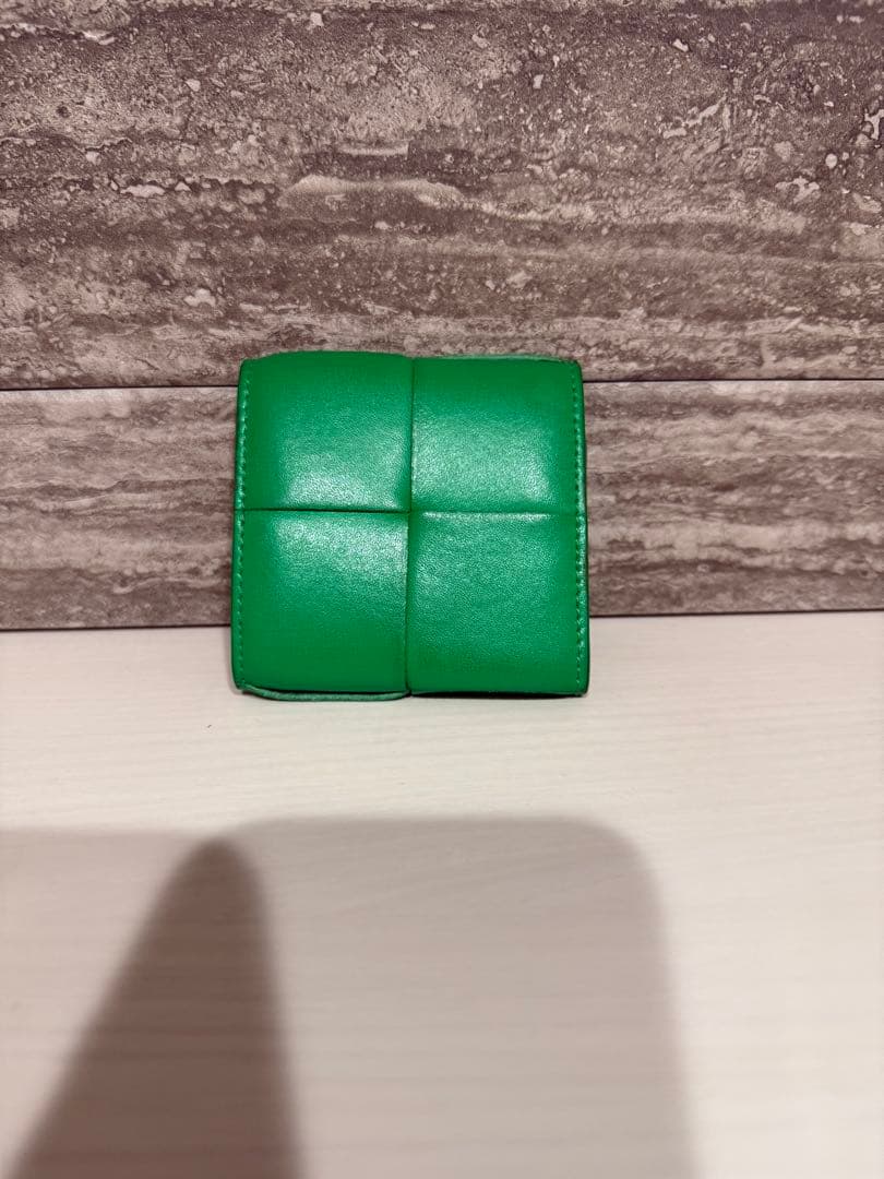 ボッテガヴェネタ　小銭入れ　イントレチャート　グリーン　美品