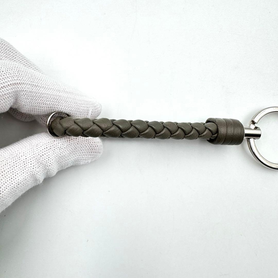 極美品✨BOTTEGA VENETA キーリング　グレージュ　本革