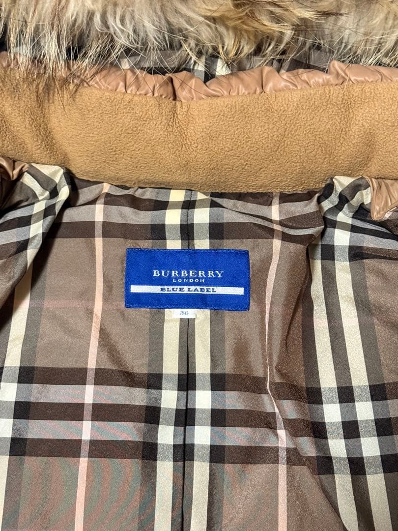 BURBERRY BLUE LABEL ダウンジャケット 38ベージュ