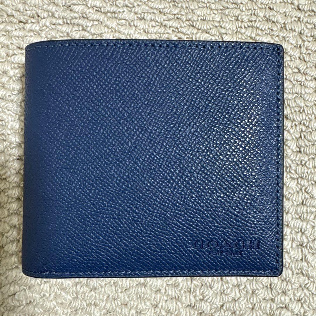 新品未使用品COACH 折り財布 新品ミッドナイトネイビー最新作 限定品