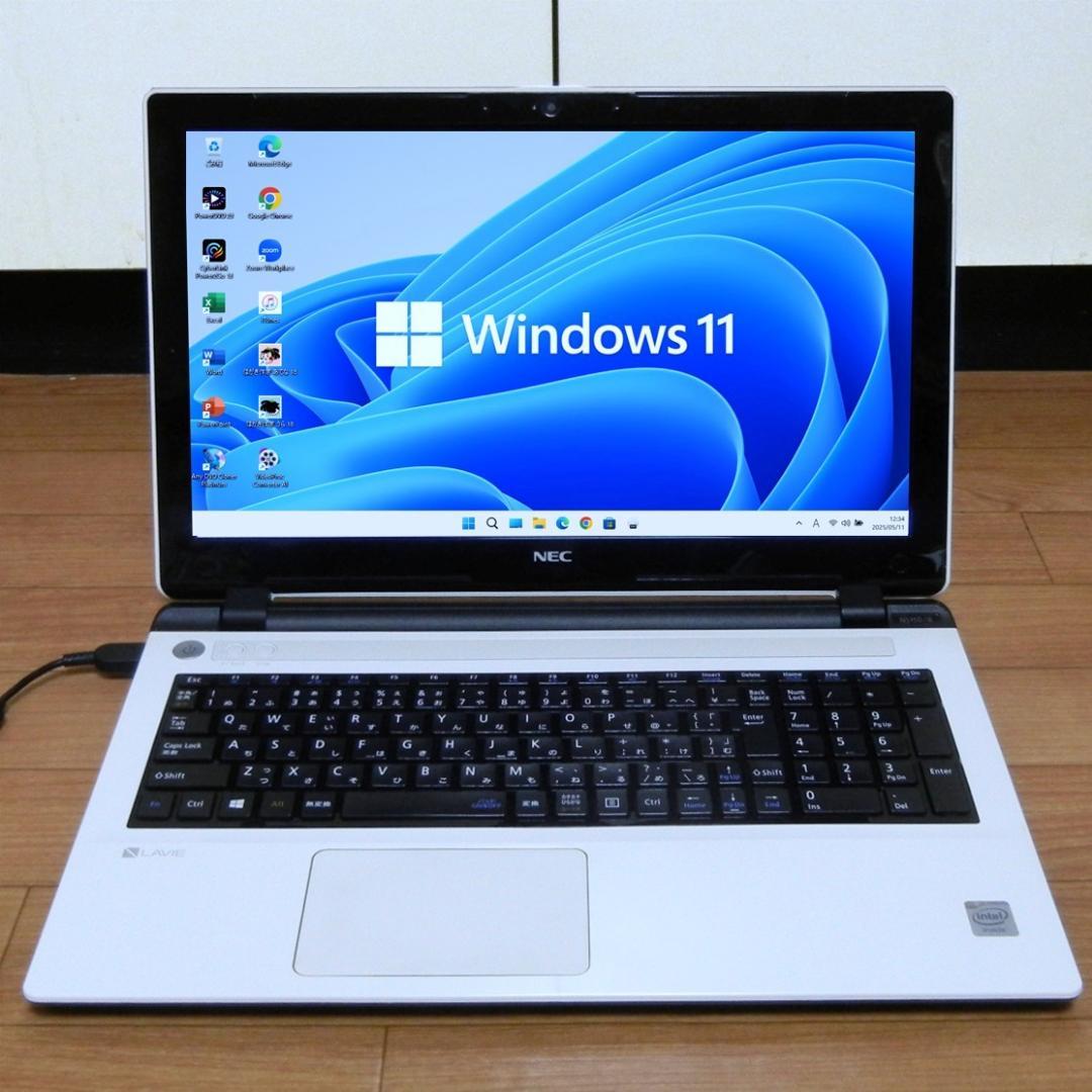 SSDで快適 オフィース付き メモ８G NEC LaVie ノートパソコン