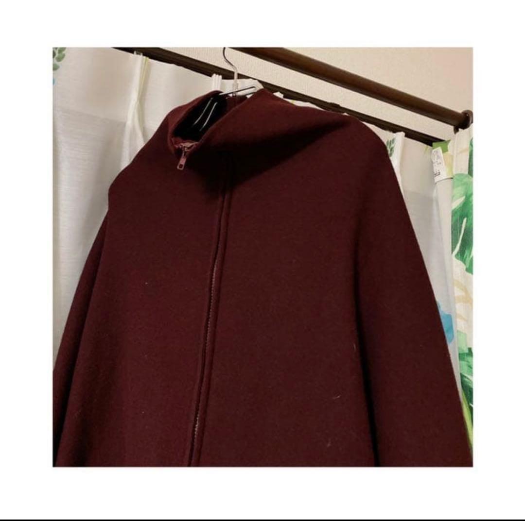 ヨウジヤマモト ハイネックメルトンポンチョ変形コート