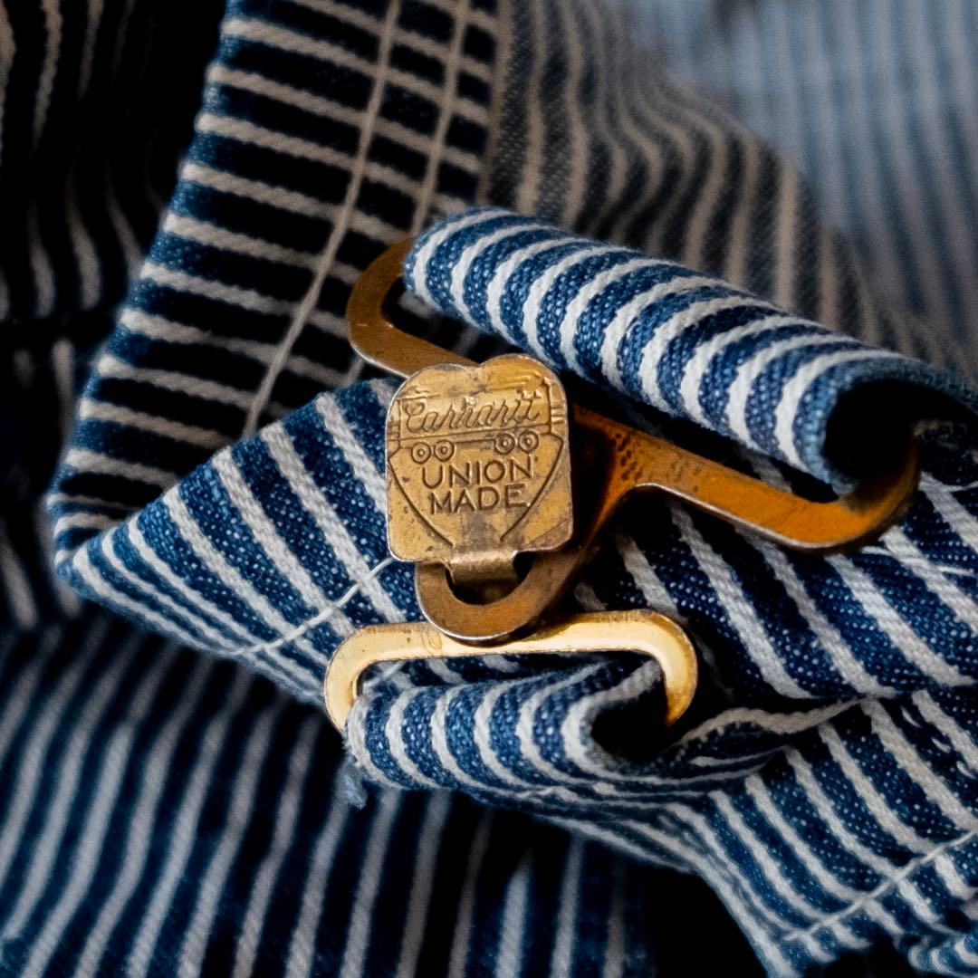 60's Carharttトリプルネーム ヒッコリーオーバーオール状態良好です‼️