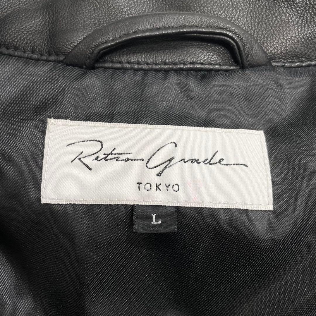 レトログレード　ダブルライダースジャケット　異素材切替　キルティング（9940）