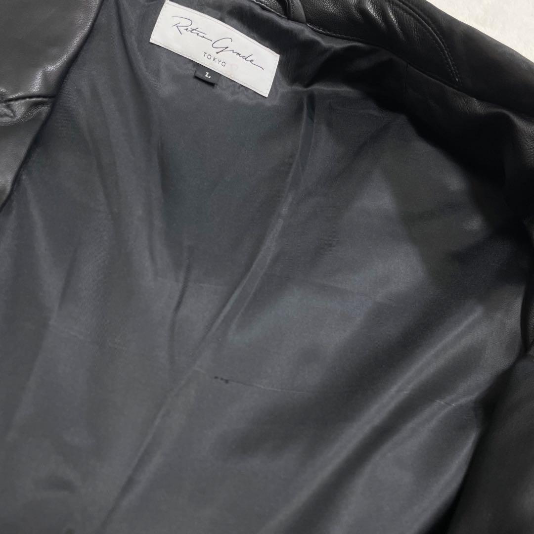 レトログレード　ダブルライダースジャケット　異素材切替　キルティング（9940）