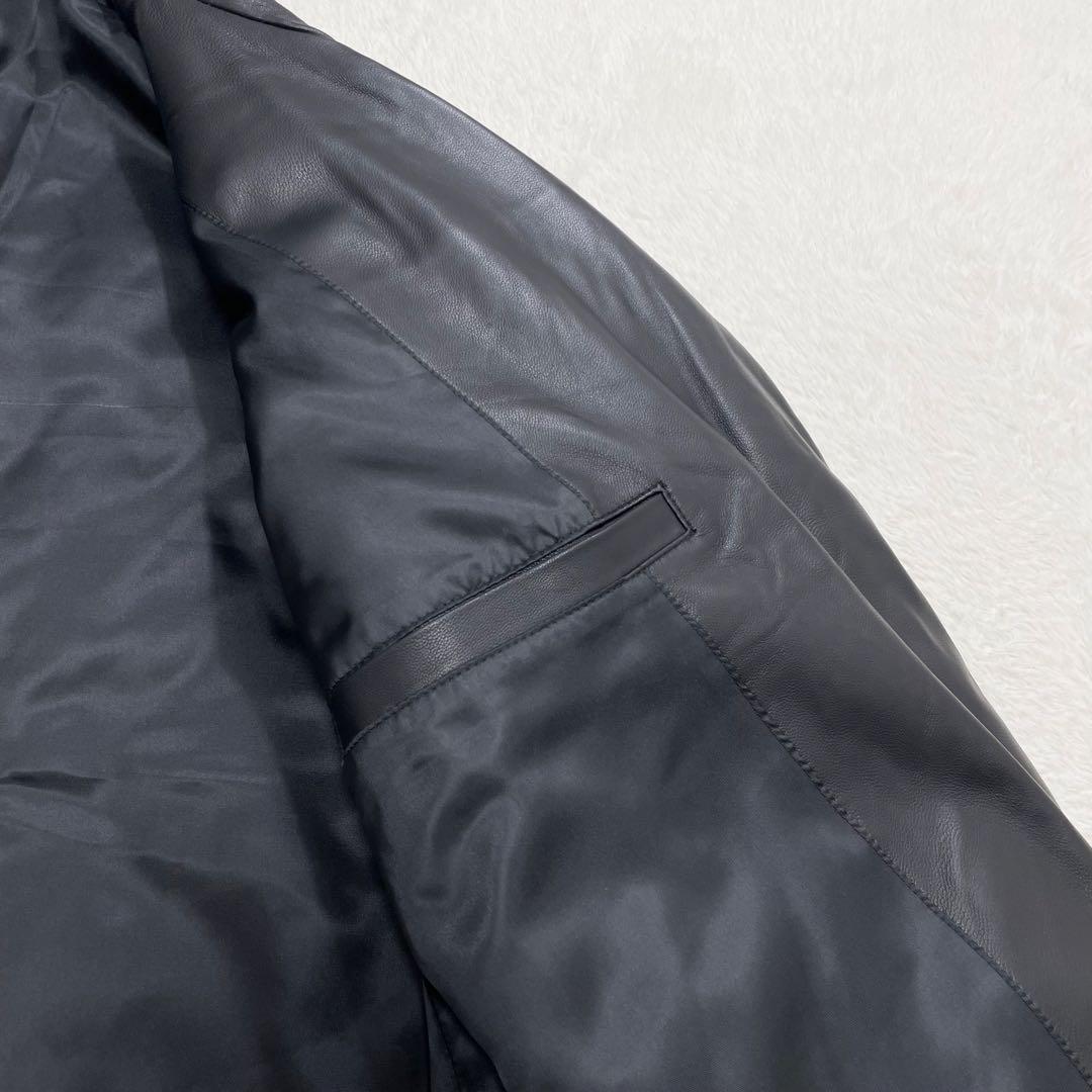 レトログレード　ダブルライダースジャケット　異素材切替　キルティング（9940）