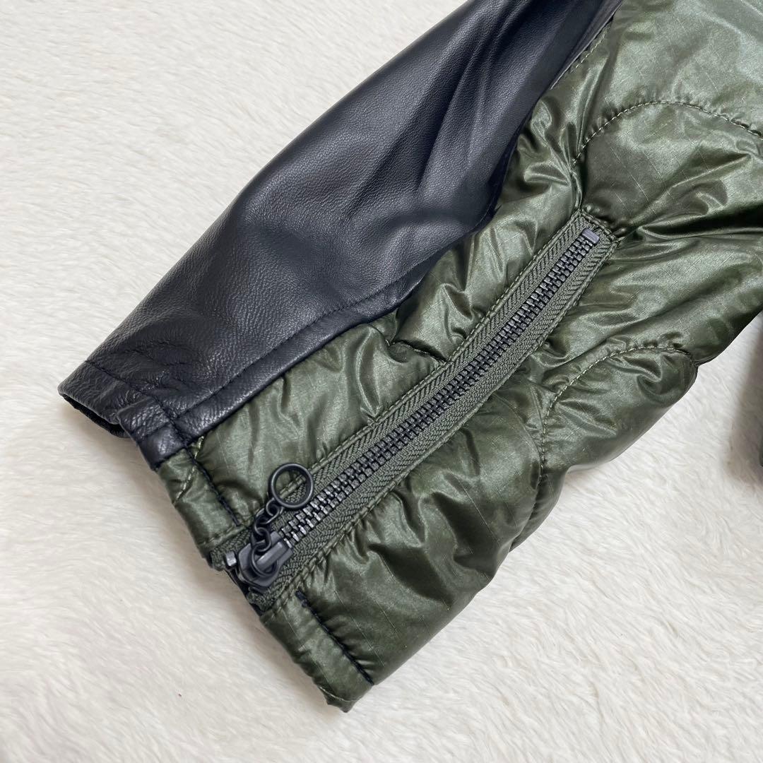 レトログレード　ダブルライダースジャケット　異素材切替　キルティング（9940）