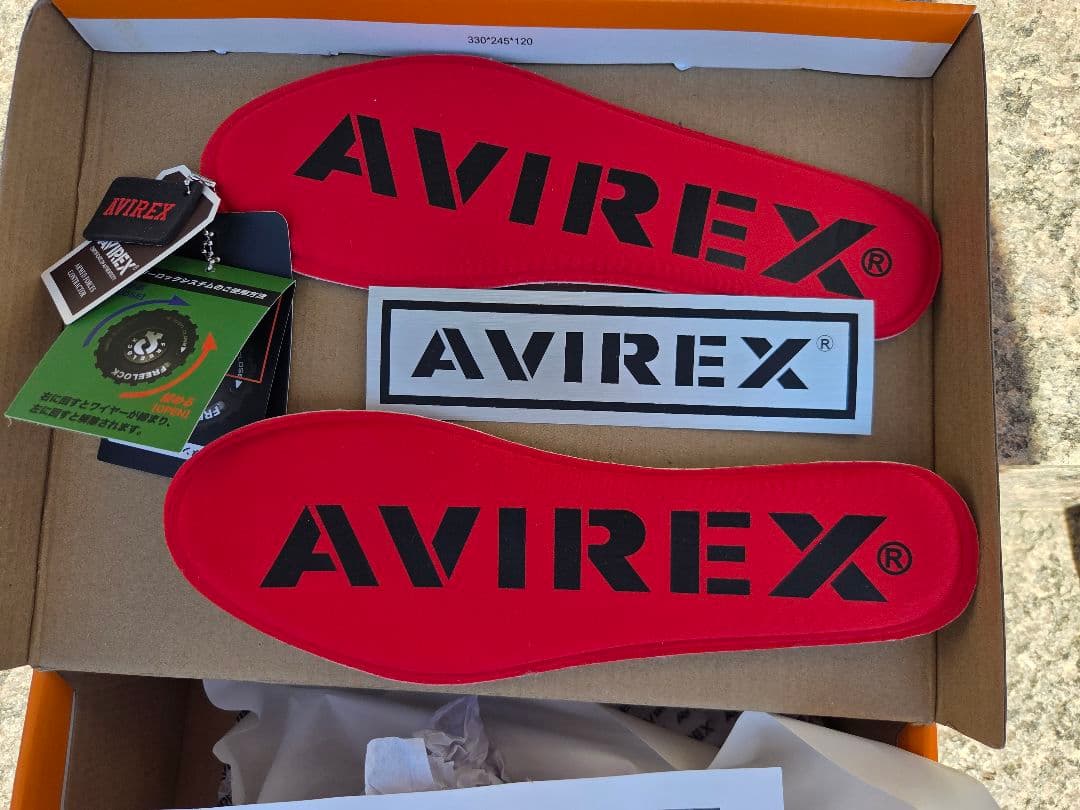 AVIREX MFG. ダイヤル式靴 ホワイト/レッド　サイズ27