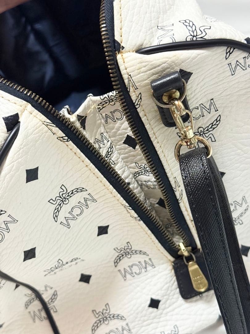 MCM ボストンバッグ ホワイト