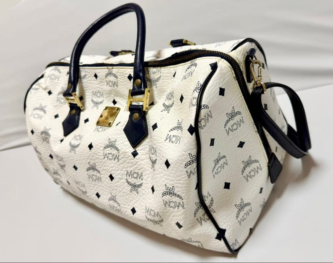 MCM ボストンバッグ ホワイト