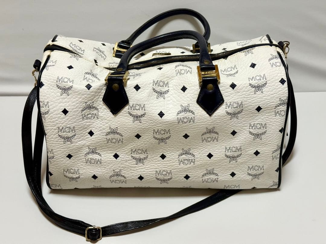 MCM ボストンバッグ ホワイト