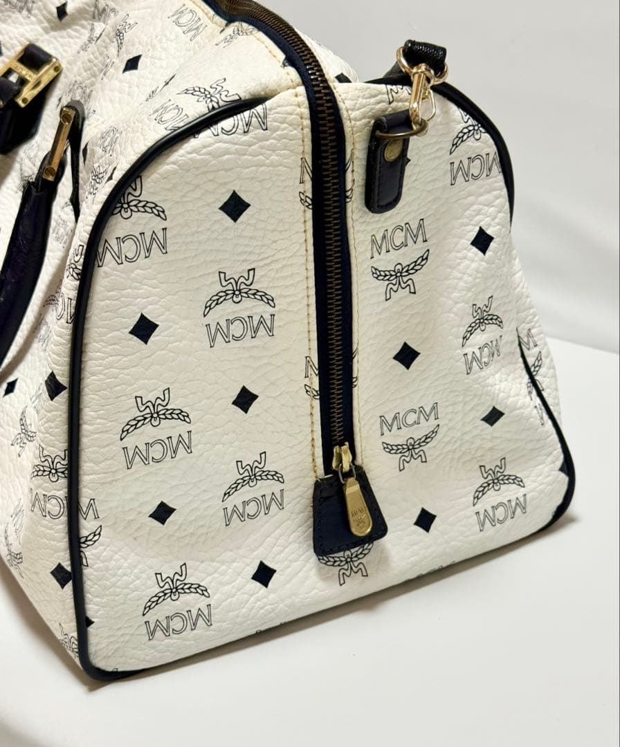 MCM ボストンバッグ ホワイト