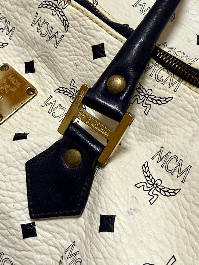 MCM ボストンバッグ ホワイト