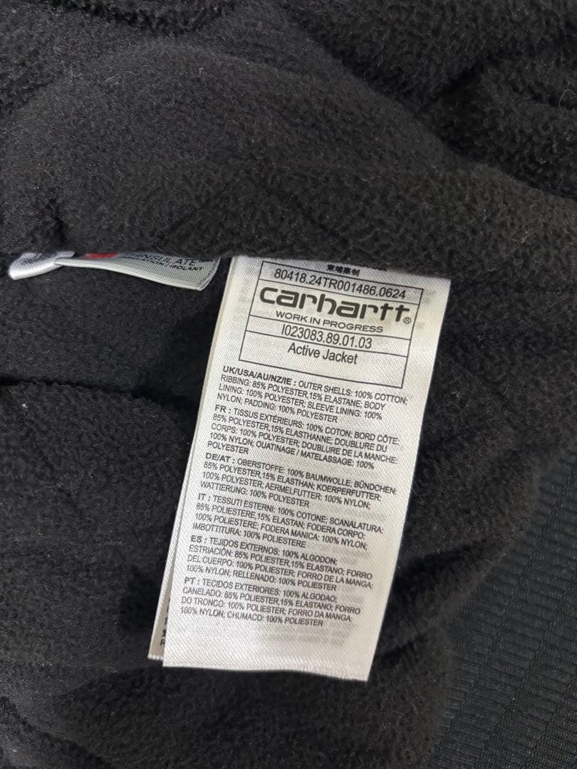ジャケット・アウター Carhartt WIP ACTIVE JACKET Black(rigid)