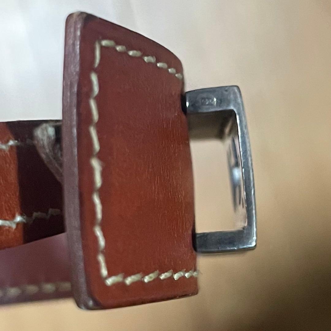 即買OK エルメス HERMES トゥアレグ レザー シルバー ブレス