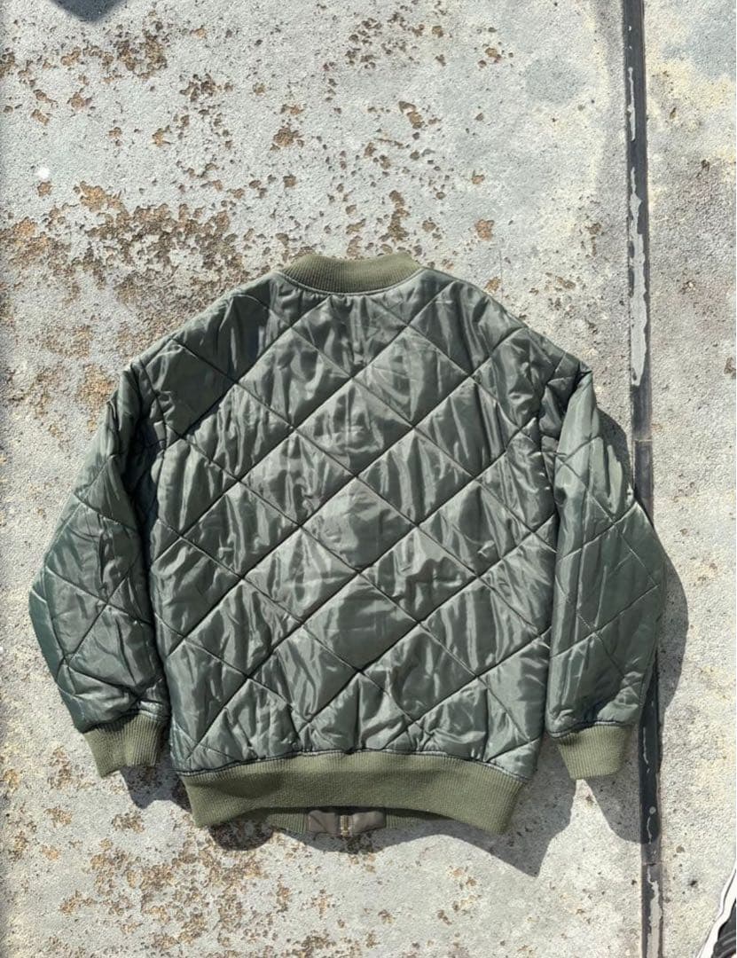 【希少】90s MA-1 リバーシブル 花柄 フラワーデザイン キルティング