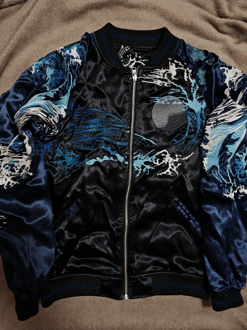 絡繰魂 美品 ２面用 クジラ 日本限定 スカジャン unisex vintage