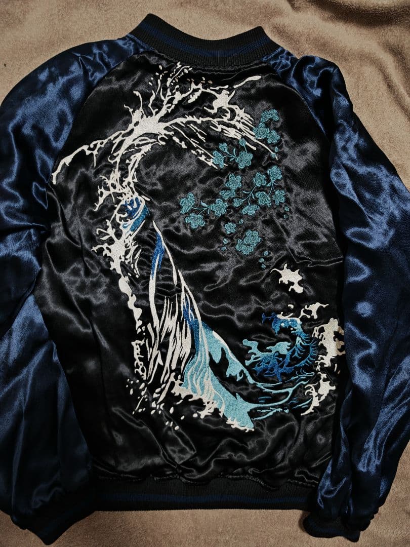 絡繰魂 美品 ２面用 クジラ 日本限定 スカジャン unisex vintage