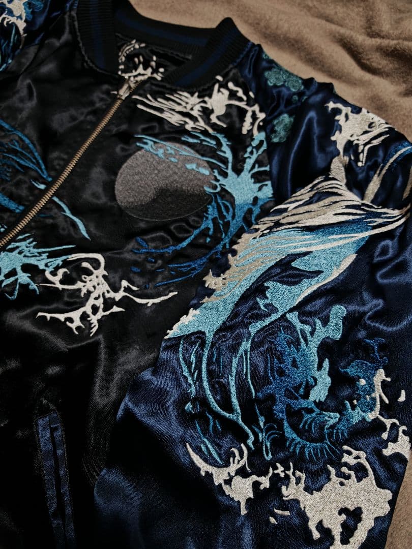 絡繰魂 美品 ２面用 クジラ 日本限定 スカジャン unisex vintage