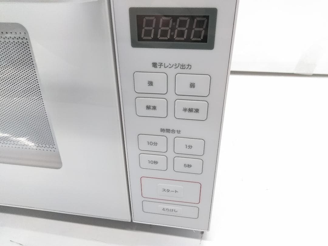 無印良品 単機能電子レンジ ホワイト MJ-SER18A 2022年製 △