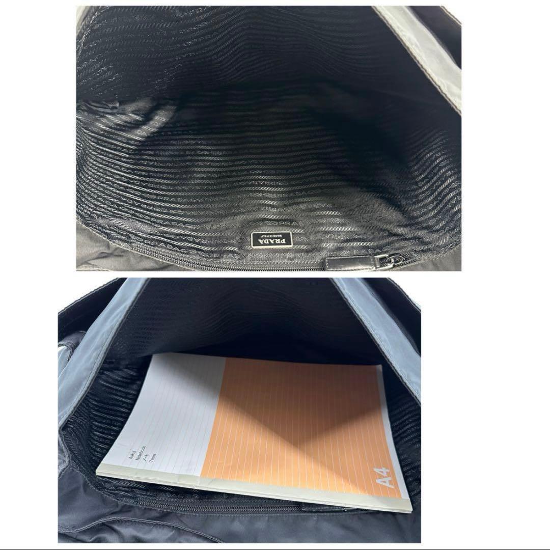 美品/現行✨プラダ メッセージジャーバッグ ショルダー BT0696 ブラック