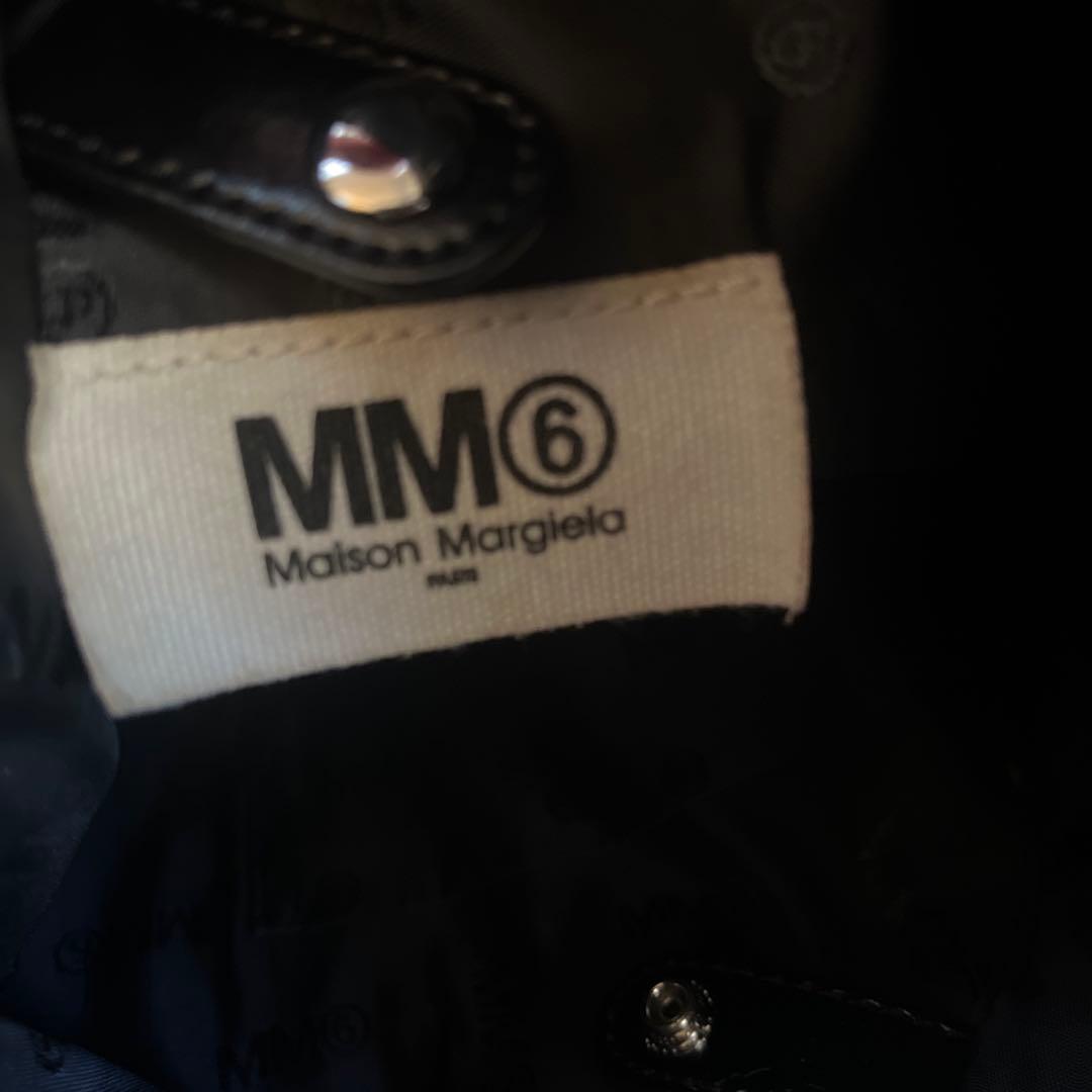 ＭＭ６　マルジェラ　　黒レザーバック　ジャパニーズトートバッグ