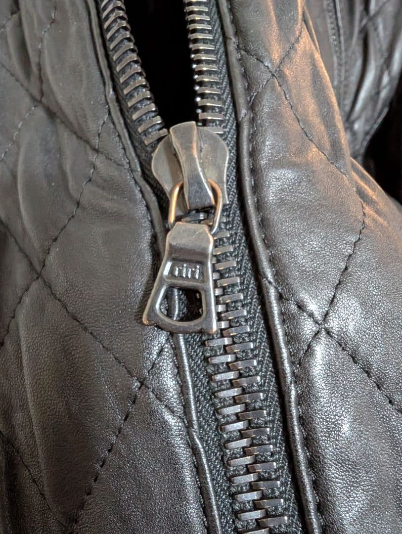 【美品】イタリア製 DROMe ラムレザー ライダースジャケット