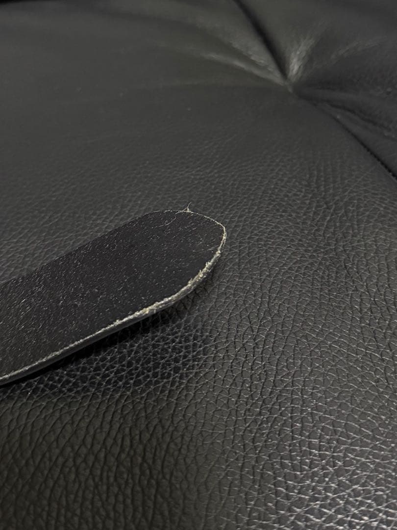 DIESEL ブラックレザー ベルト オーバルバックル　75/30