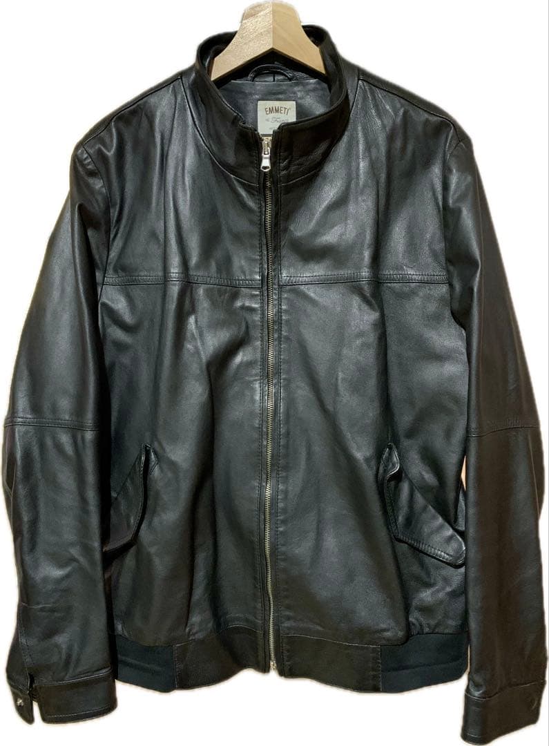 EMMETI エンメティ ブラックラムレザージャケット ライダース L