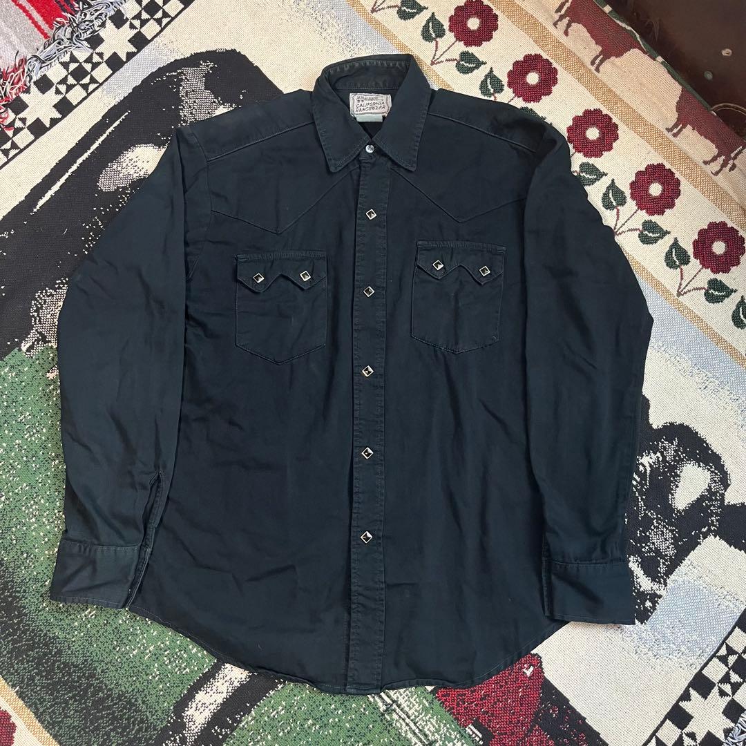 60s 70s HbarC ブラック ウエスタン シャツ 検索 50s レーヨン