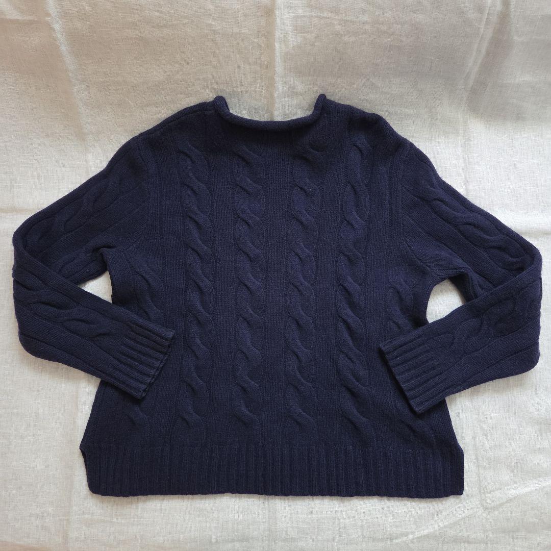 ポロ・ラルフ・ローレン ネイビー ケーブルニットセーター