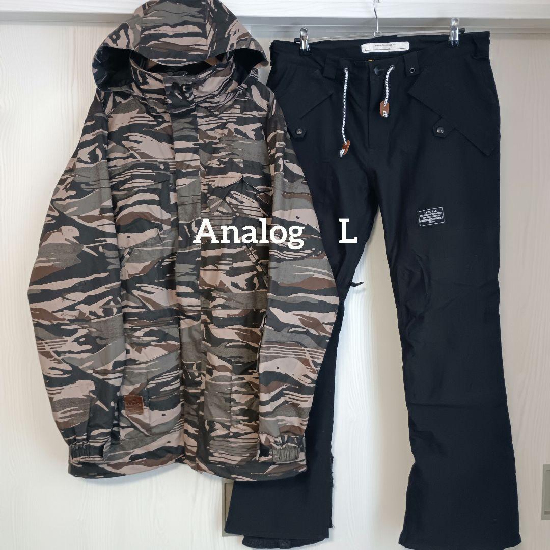バートン アナログ　スノボー　ウェア　L 迷彩　ブラック　セットアップ　上下