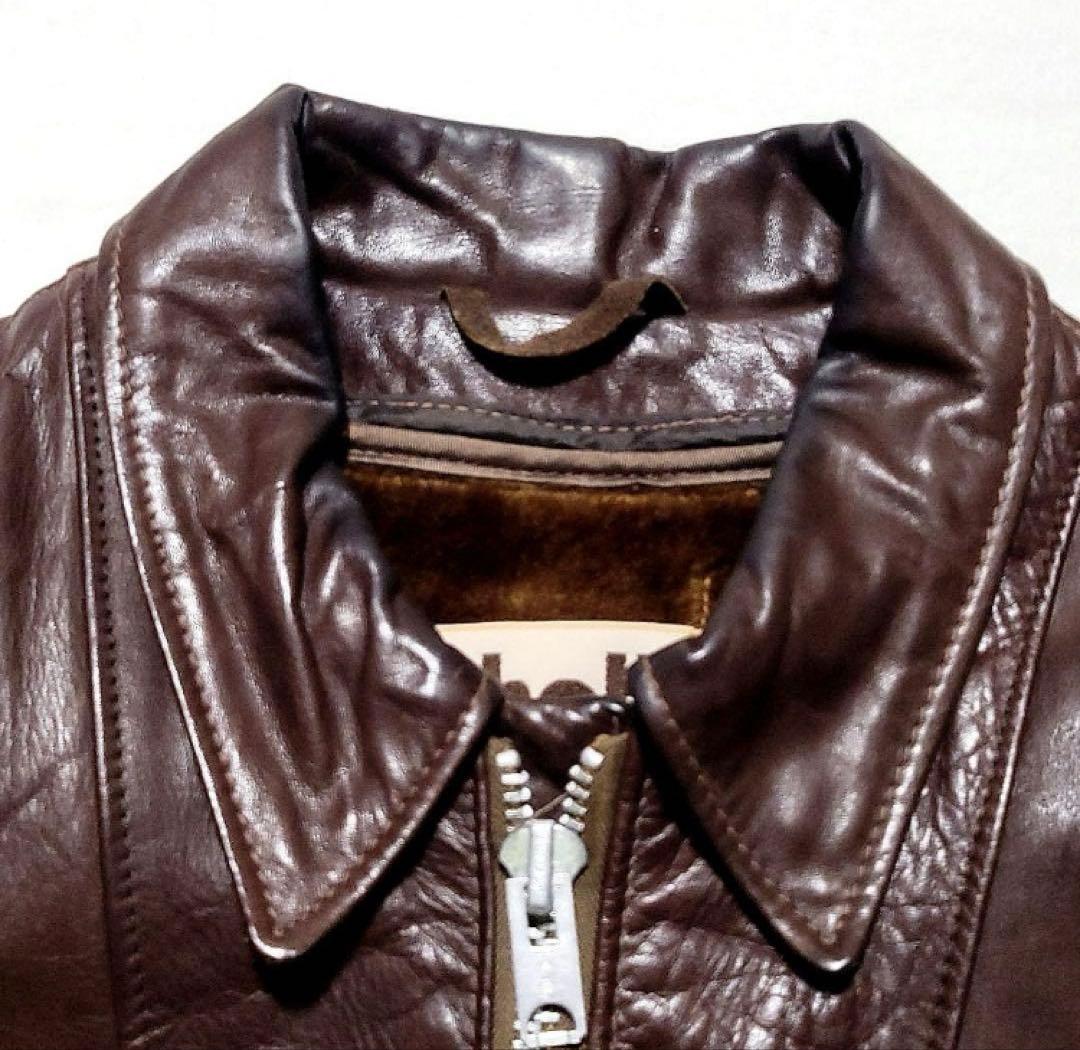 Schott（ショット）ライダースジャケット レザー ボアライナー ブラウン