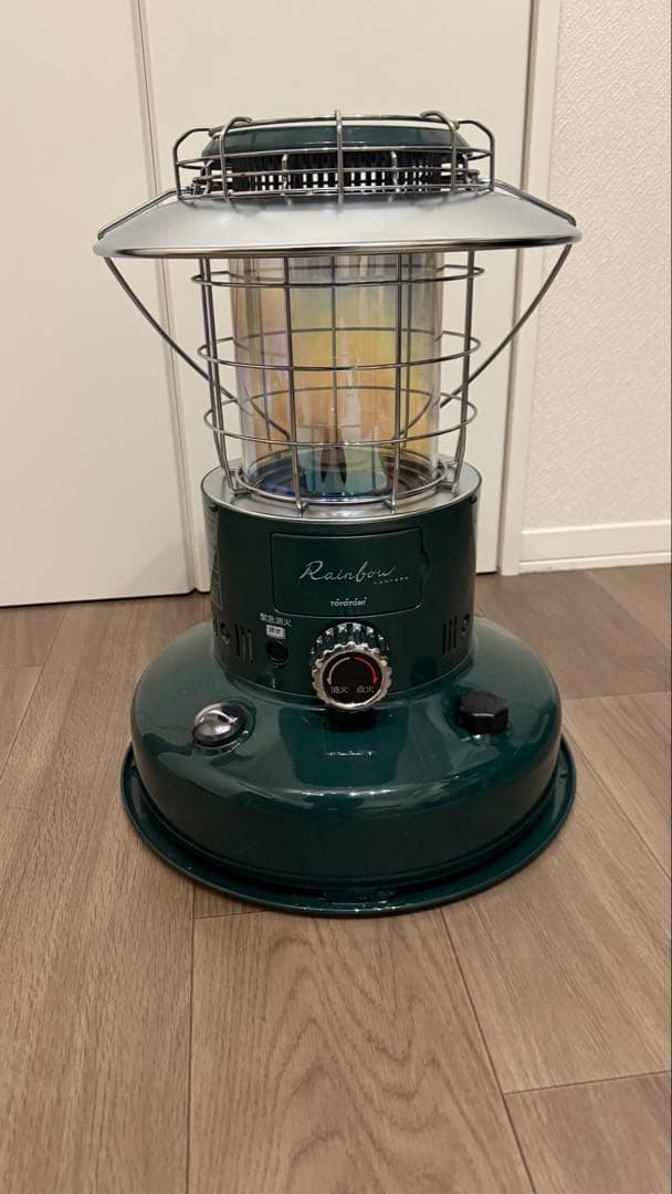 美品 早い者勝ち！トヨトミ レインボー ストーブ グリーン ランタン調 灯油