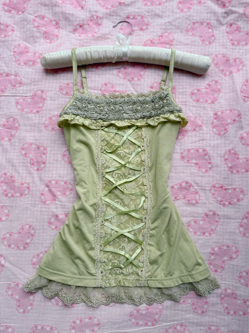 axes　アクシーズ　y2k 00s　coquette 編み上げリボンᥫ᭡