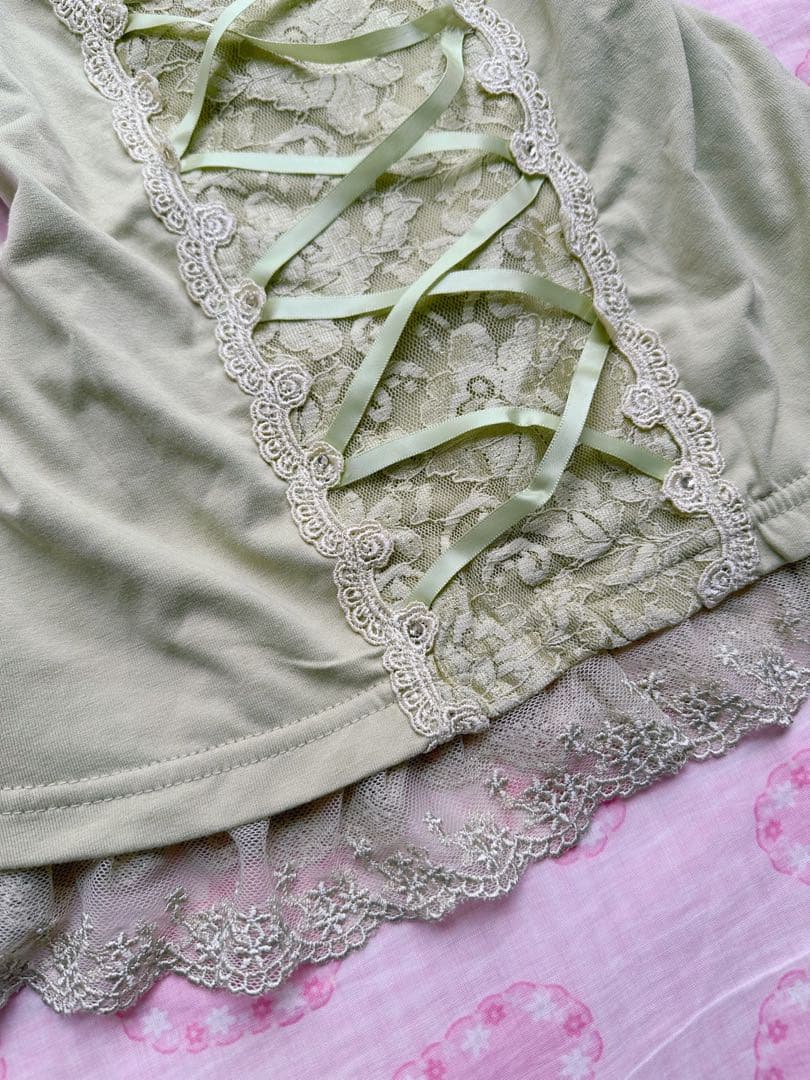 axes　アクシーズ　y2k 00s　coquette 編み上げリボンᥫ᭡