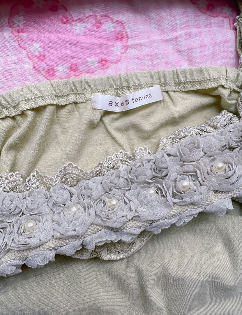 axes　アクシーズ　y2k 00s　coquette 編み上げリボンᥫ᭡