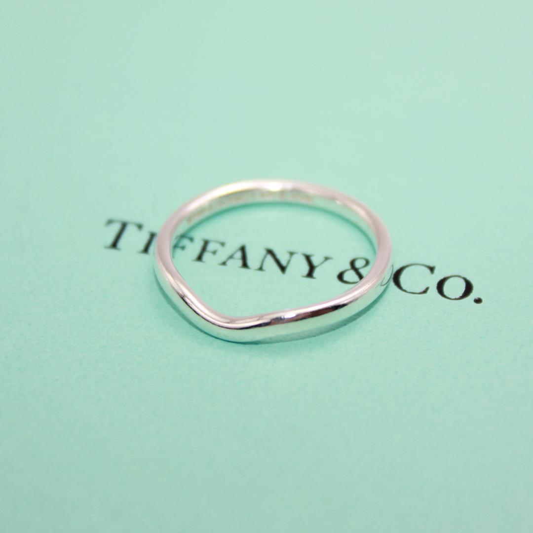 美品 Tiffany&Co. ティファニー カーブドバンド リング 指輪 13号
