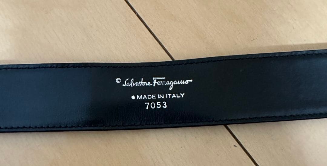 Ferragamo フェラガモ　ブラック ベルト ダブルガンチーニ